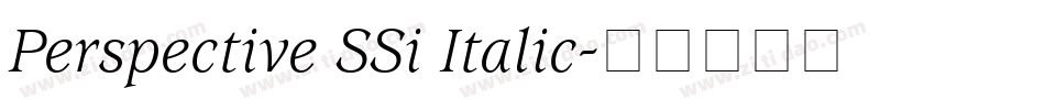 Perspective SSi Italic字体转换